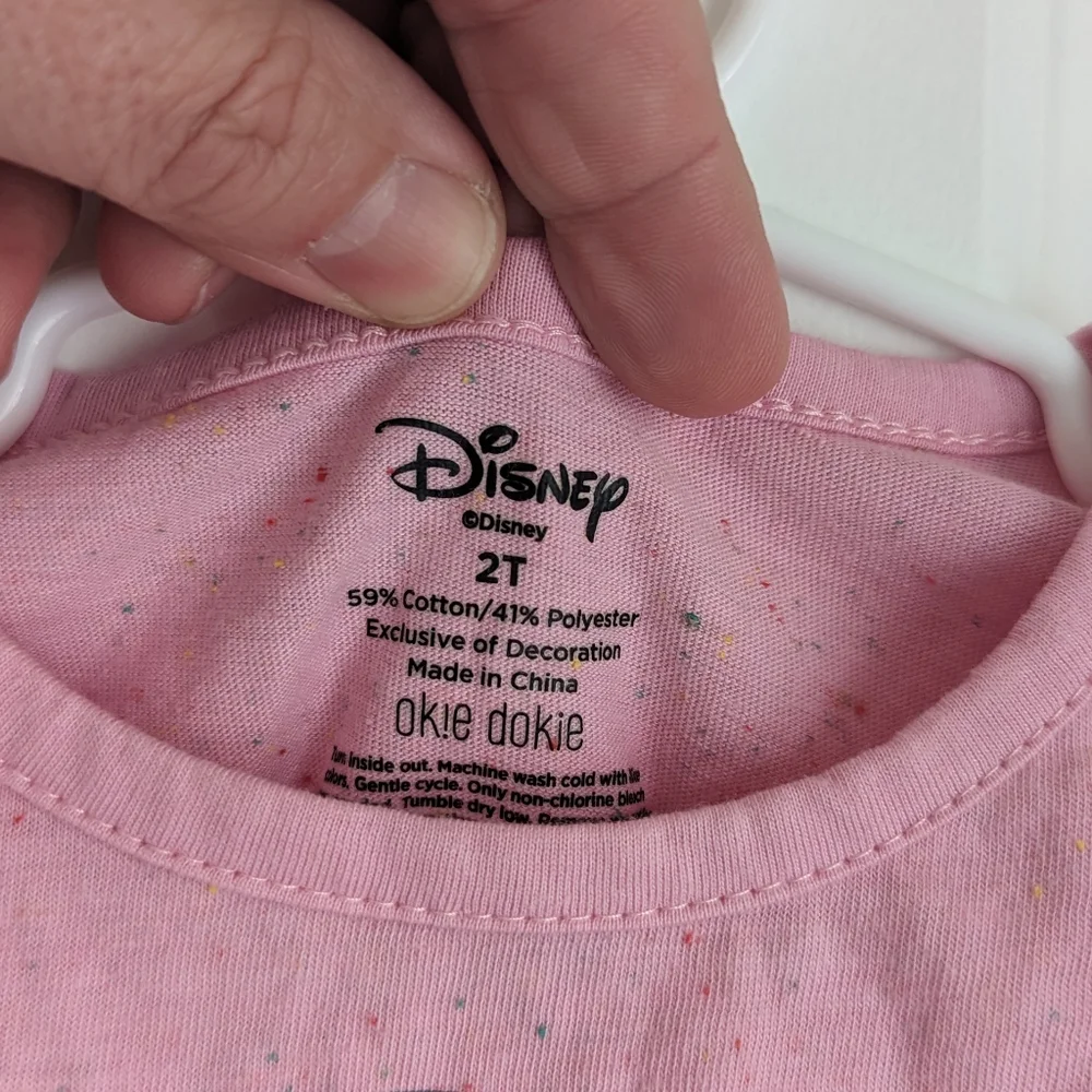 Disney Okie Dokie 2T Minnie Mouse I Believe in Unicorns Long Sleeve T Shirt - Picture 2 of 4